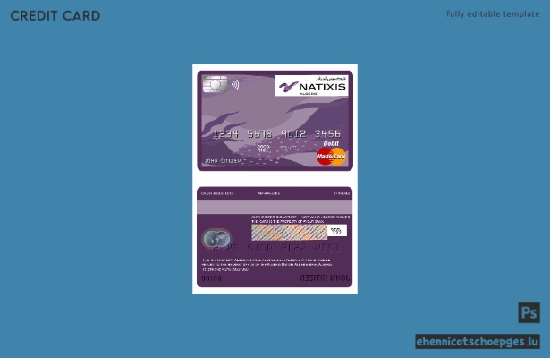 Beispielvorschau der algerischen Natixis-Bank-Mastercard-Debitkarte